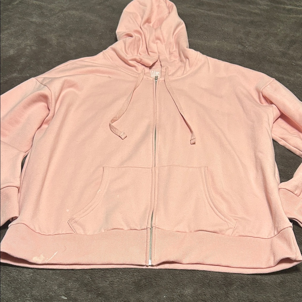 Time and Tru Women's Dusty Pink Zip-Up Hoodie — GENTLY USED! - Picture 3 of 5